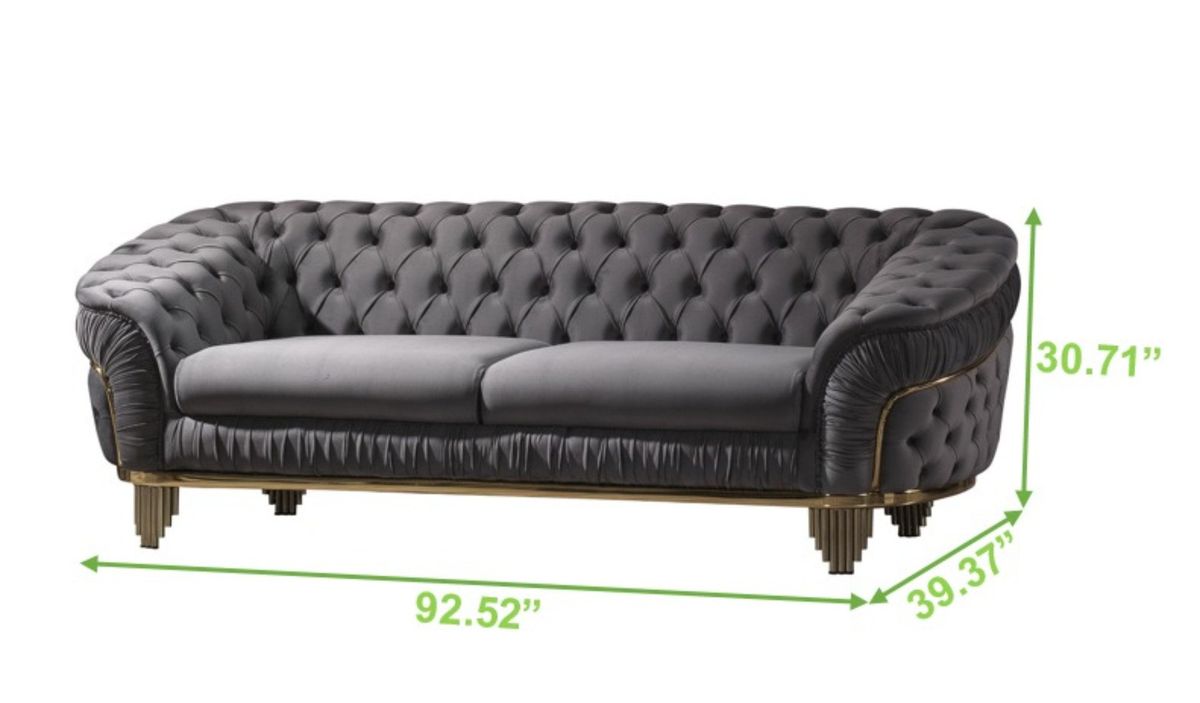 Galaxy Home Vanessa Sofa in Gray