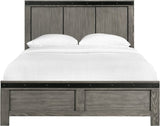 Elements International Wade Twin Bed in Gray