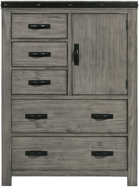 Elements International Wade Door Chest in Gray image