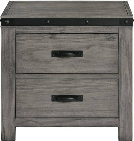 Elements International Wade Night Stand in Gray image