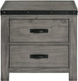 Elements International Wade Night Stand in Gray image