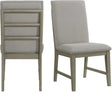 Elements International Zig Fabric Back Side Chair (Set of 2) in Grey image