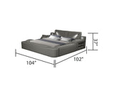 Galaxy Home Zoya King Bed in Grey